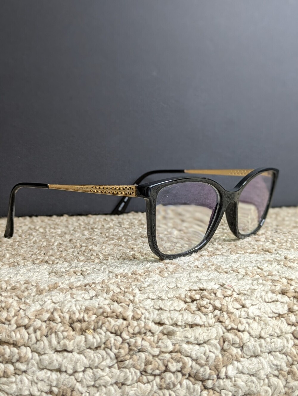 Vogue Eyewear VO5334 W44 Black Gold Cat Eye Glasses Frames